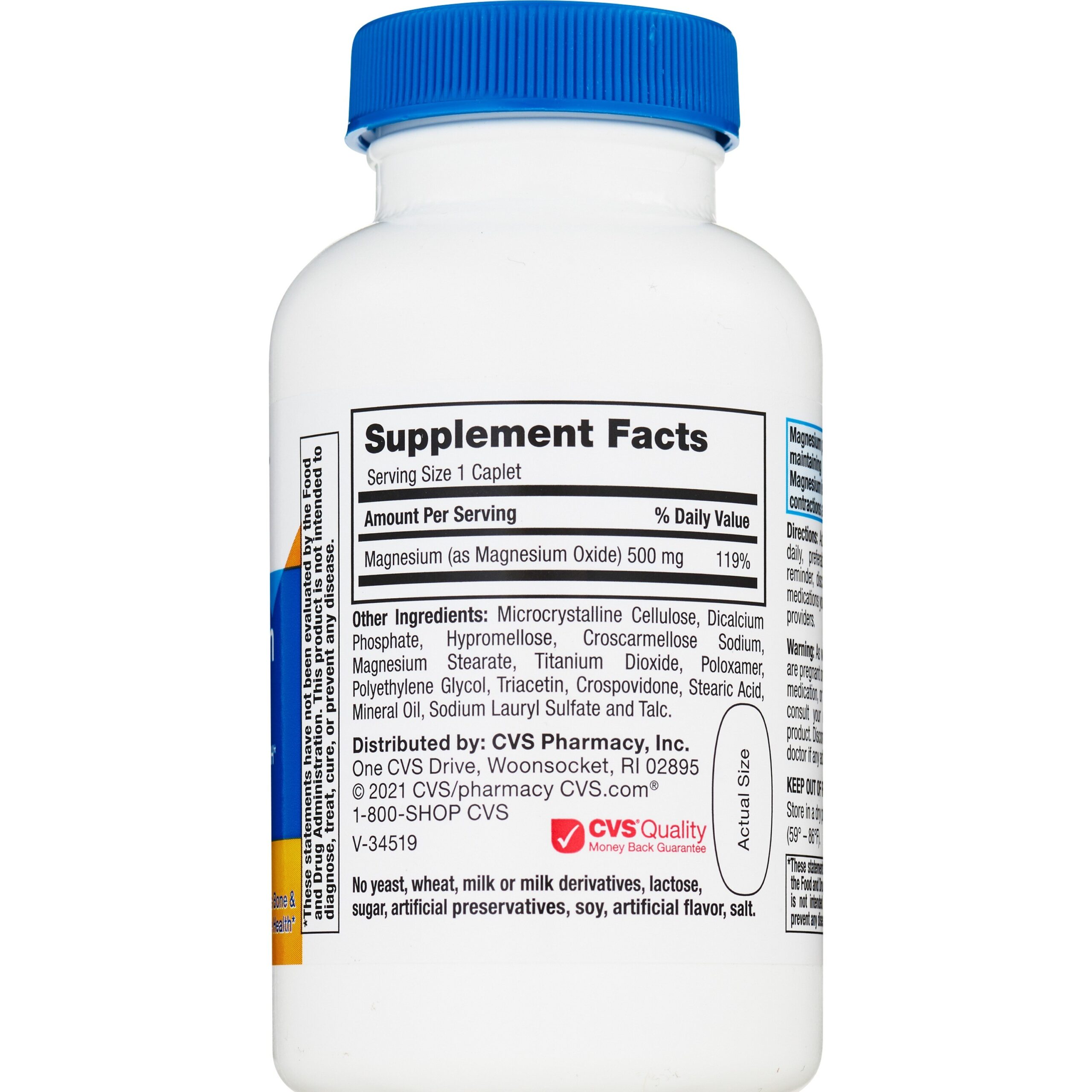 CVS Health Magnesium Bone & Muscle Health Tablets 500 mg - Image 2
